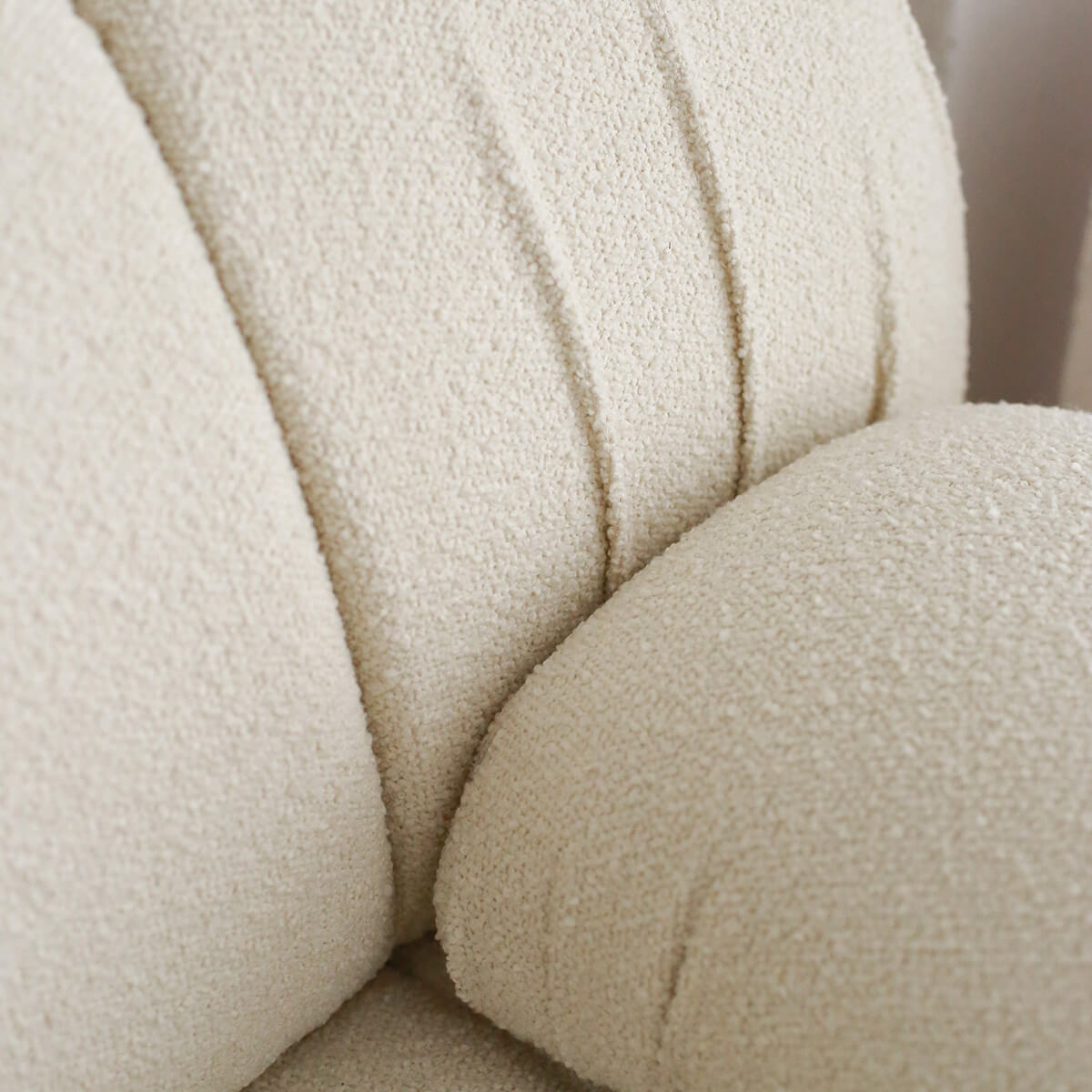 Canapé d’angle Soli Blanc Bouclé – Image 6